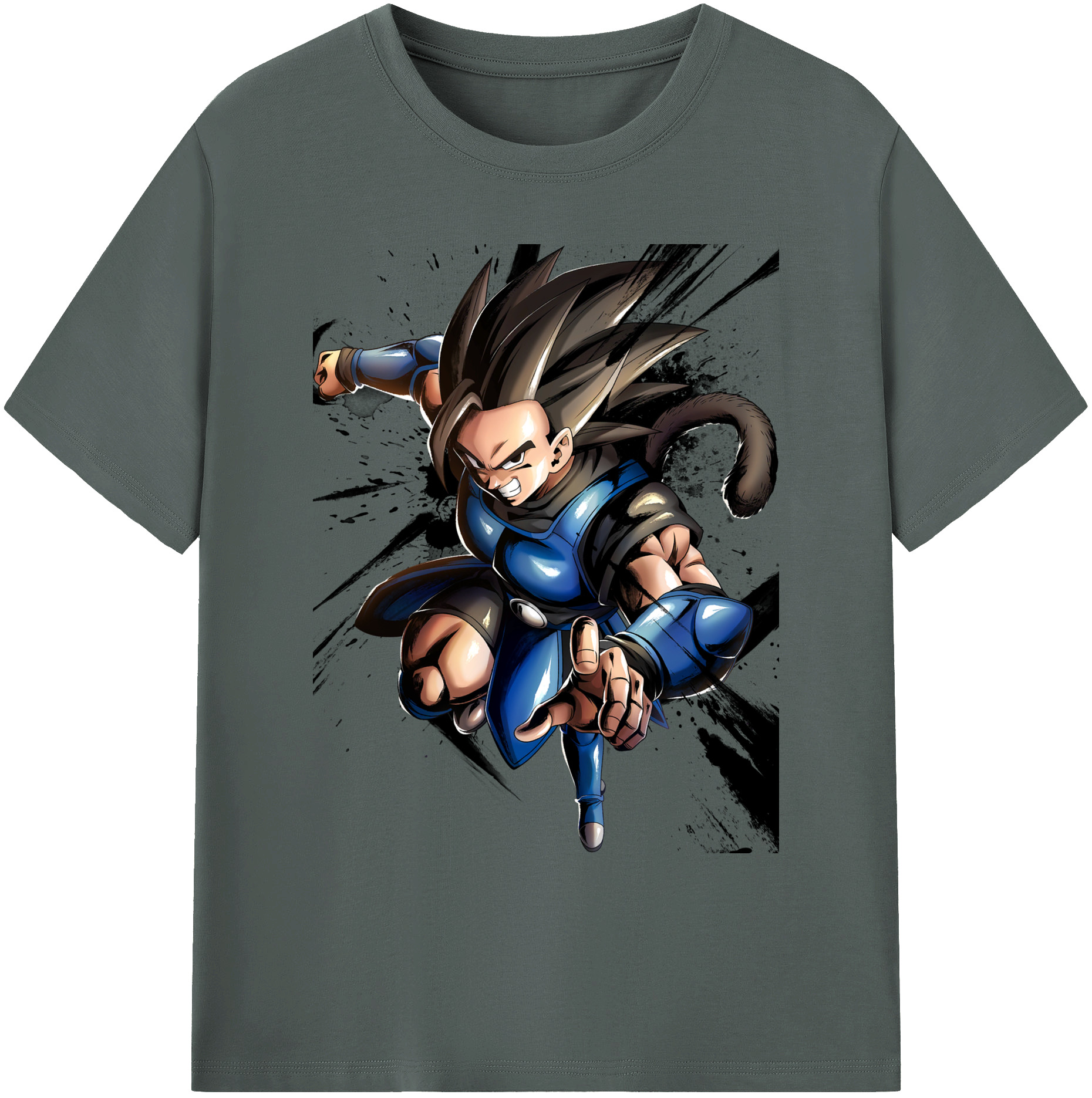 （画像用） ドラゴンボール ベジータ四世（Bejīta Yonsei）DRAGON BALL Vegeta IV 綿100％ メンズ半袖Tシャツ｜肌触りやわらか＆通気性